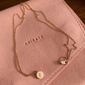 Aurate 14K Rose Gold Mini Medallion Necklace (E in